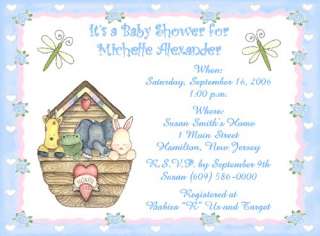 10 Adorable Noahs Ark Designs Personalized Baby Shower Invitations w 
