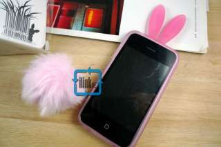 3D Rabbit Silicon Case Cover For iPhone 3 3G A228#Pink  