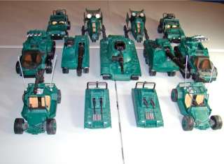 This auction is for a lot of 13 custom GI Joe vehicles.