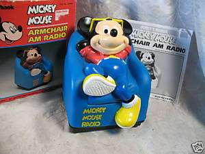 Radio Shack Mickey Mouse AM Armchair Radio MIB   VHTF  