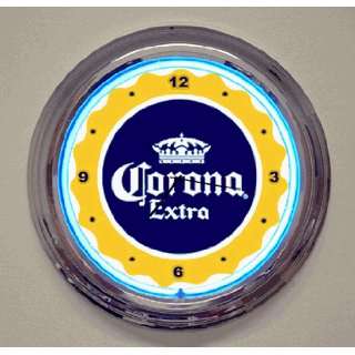  15 Corona Bottle Cap Neon Clock