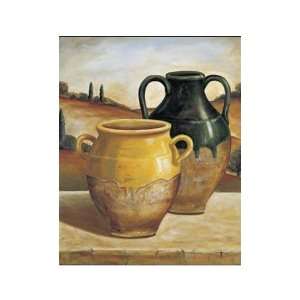  Olive Jars In Tuscan Landscape I    Print