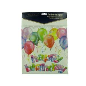  Happy Balloons Trifold Centerpiece 