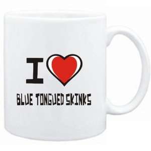 Mug White I love Blue Tongued Skinks  Animals  Sports 