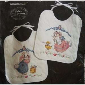  Baby Wares 2 Bunny Rabbit Bibs Counted Cross Stitch Kit 