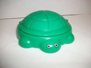 LITTLE TIKES DOLLHOUSE Green 5 Sandbox Sand Box Turtle w/ Cover Lid 
