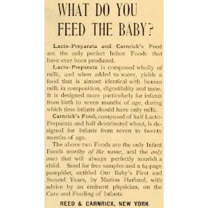   Lacto Preparata Infant Baby Food   Original Print Ad