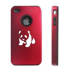   Red D154 Aluminum & Silicone Case Baby Panda Cell Phones