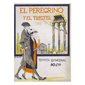 El Peregrino Yel Turista, Magazine Plate, Spain, 1925 Giclee Poster 