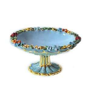  Enameled Blue Le Fruit Bowl Ring Dish Figurine Jewelry