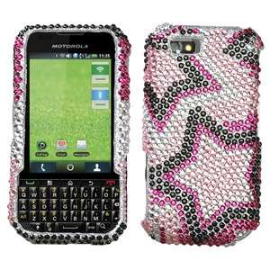 Twin Stars Crystal BLING Case Phone Cover Sprint Nextel Motorola 