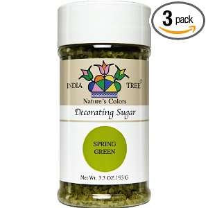 India Tree Sugar Decorating, Spring Green, 3.3 Ounce (Pack of 3)