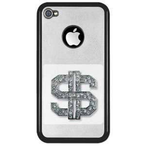  iPhone 4 Clear Case Black Bling Dollar Sign Everything 