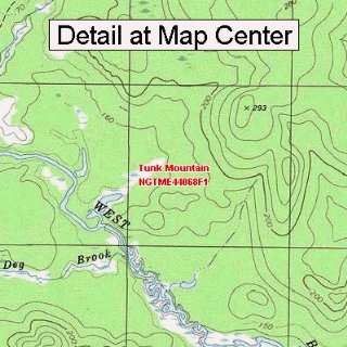  USGS Topographic Quadrangle Map   Tunk Mountain, Maine 