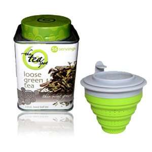   Mint Green Loose Leaf Green Tea & Tuffy Steeper Tea Infuser Gift Set