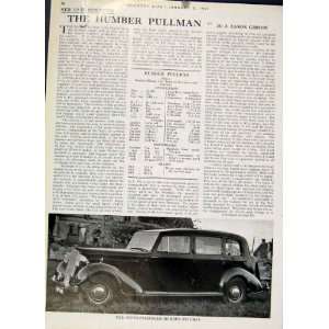  The Humber Pullman Motor Car 1947