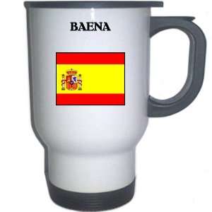  Spain (Espana)   BAENA White Stainless Steel Mug 