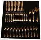 Vintage EPZING 39 Piece Gold Plated Flatware, Cutlery, Set, Italy