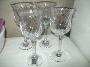 CIRCLEWARE WINE GLASSES SWIRL DESIGN SET 4 CLEAR TURKEY  