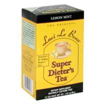 Laci Le Beau Super Dieters Tea, Lemon Mint, Tea Bags, 15 Count Boxes 