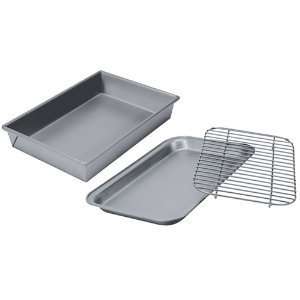  by 1 3/4 Inch Bake, Broil and Roast Pan, 3 Piece Set