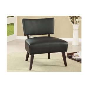  Bakersfield Black Faux Leather Accent Chair