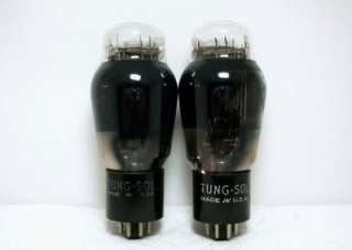 Tung Sol USA 6B4G Tubes Flat Black Mono Plates Black Bottle Matched 