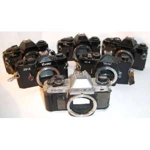  Large Lot of 6 35mm SLR Camera Bodies 