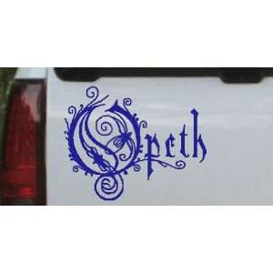 Opeth Band Logo Car Window Wall Laptop Decal Sticker    Blue 6in X 7in