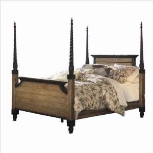  Trinidad Four Poster Bed in Natural Antique Size California 