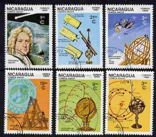 NICARAGUA 1985 ASTRONOMY STAMPS   COMPLETE SET OF SIX  