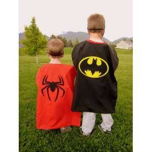  Reversible Batman Spiderman Halloween Costume Cape Boys 