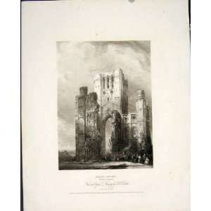  Kelso Abbey Roxburgshire Antique Print Fine Art C1877 