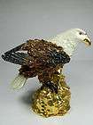 chinese alloy painting eagle statue figurin e jewelry trinke t