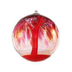  Tree of life witchball Spirit Tree Scarlet Hand Blown Glass 