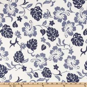 62 Wide Stretch Cotton Double Knit Floral Blue/White 
