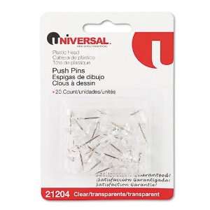  UNV21204   Clear Push Pins with 3/8 Point