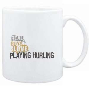   Mug White  Real guys love playing Hurling  Sports