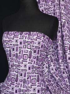 Purple retro squares cotton fabric Q208 AUB  