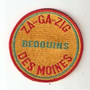  ZA GA ZIG   Bedouins   DES MOINES   Vintage Patch 