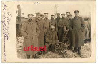 German WWI Photo Mine Thrower Trench Mortar  