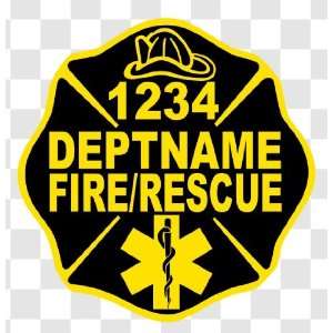  Firefighter and EMS Rescue Customized Decal 001 10 Inch 