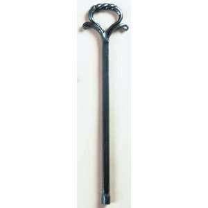   Powdercoat Wrought Iron Gas Key   15 Inches Long