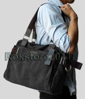   Mens Canvas Shoulder Satchel Casual Book School Travel Bag  