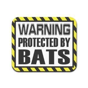   Warning Protected By Bats Mousepad Mouse Pad