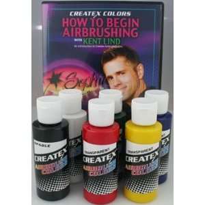    00 Primary Color Set With How to Begin Airbrushing DVD Toys & Games