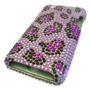  Apple Ipod Touch 4 4th Gen Purple Leopard Bling Gem Jewel 