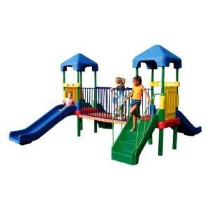  Tot Town Bridge & Double Slide Fun Center Toys & Games