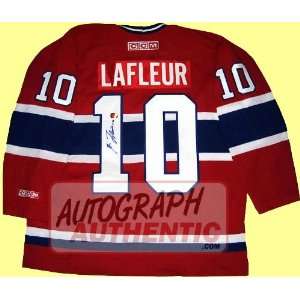 Autographed Guy Lafleur Montreal Canadiens Jersey (Red 