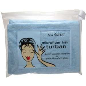  Spa Sister Microfiber Hair Turban   Blue Beauty